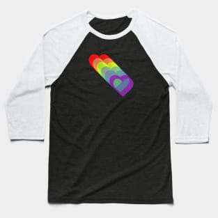 LGBTQ pride rainbow hearts Baseball T-Shirt